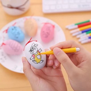 Set 10 quả trứng tô màu kèm 40 bút nước