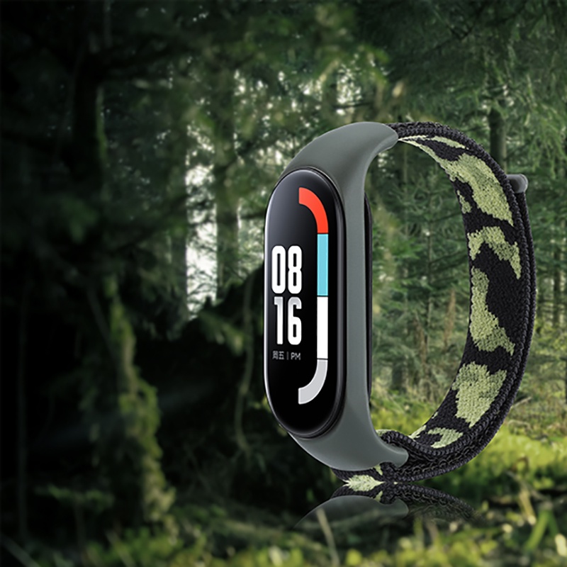 Dây Đeo Nylon Họa Tiết Rằn Ri Cho Đồng Hồ Thông Minh xiaomi Mi band 7 6 5 miband 4 3