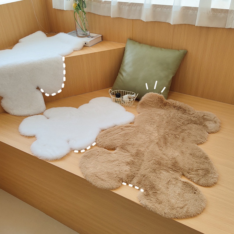 Thảm lông trải sàn phong cách gấu hoạt hình sáng tạo