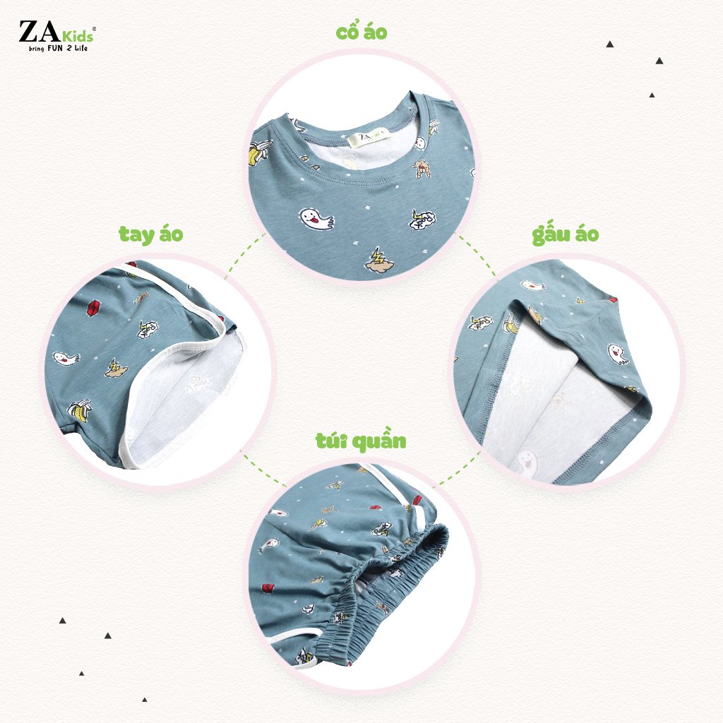 Bộ Quần Áo Thun Sát Nách Bé Trai (1-9 Tuổi) ZA KIDS 2022-Z10SN