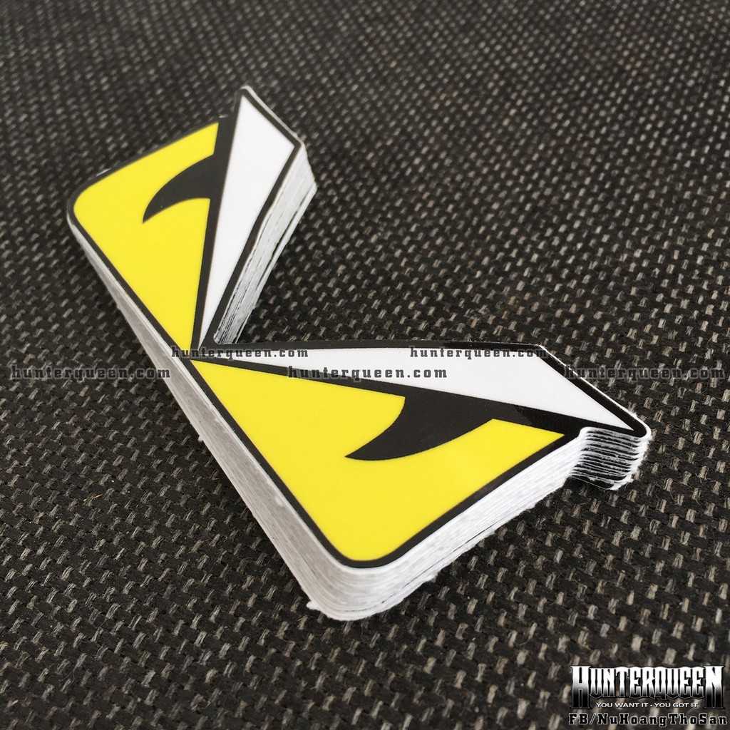 Logo đôi mắt fenfi Hình dán decal siêu dính, chống nước, tem đua trang trí xe máy