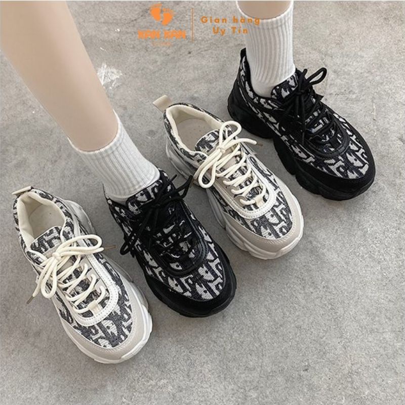 Giày Nữ Thể Thao Sneaker Trắng Độn Đế Cao Hàn Quốc KanKanStore KA053