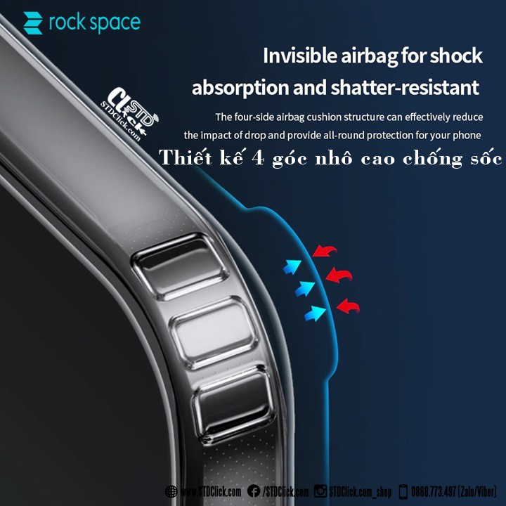 ỐP LƯNG IPHONE 13 PRO MAX - 13 PRO - 13 ROCK PURE LƯNG CỨNG TRONG VIỀN DẺO HÀNG CHUẨN