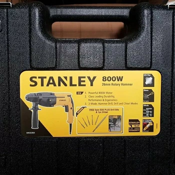 Máy Khoan Bê Tông 3 Chức Năng 26mm STANLEY SHR263K-B1- Chính Hãng - SKU SHR263K