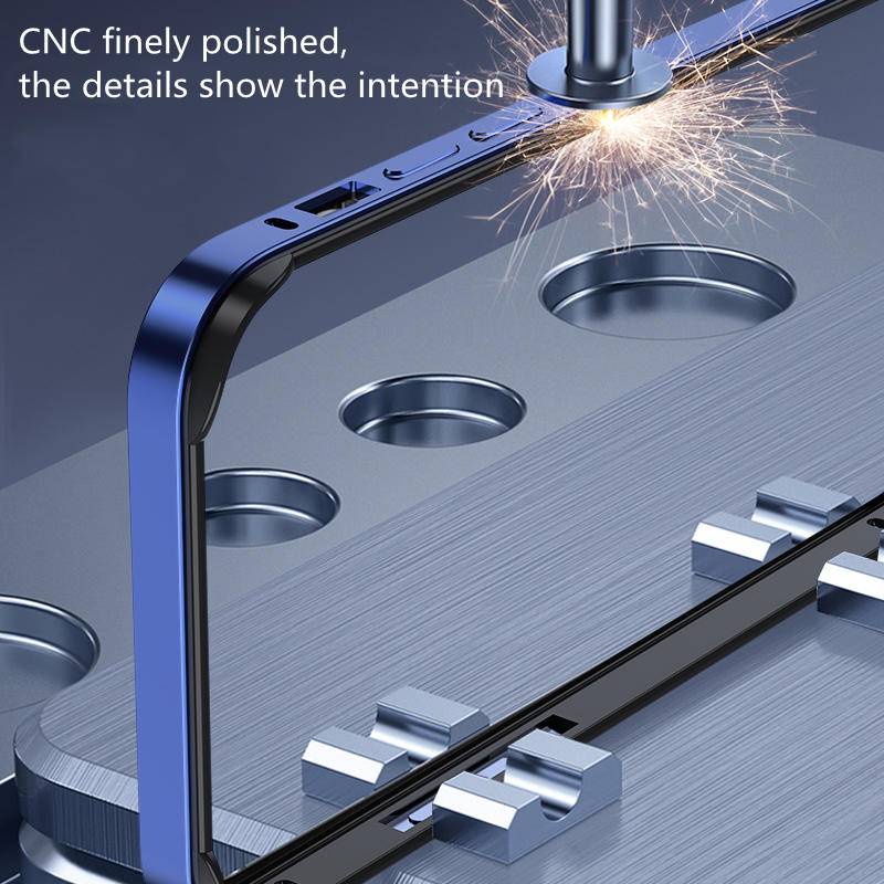 Ốp Điện Thoại Silicon Hợp Kim Nhôm Chống Va Đập Sang Trọng Cho iPhone 14 Pro Max Plus