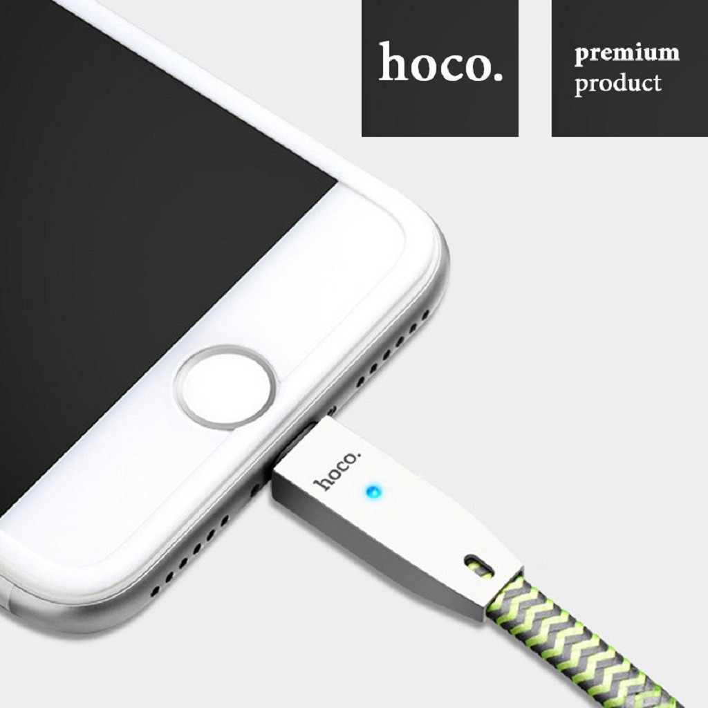 Cáp Sạc Iphone Hoco U11 - Sạc Nhanh Tự Ngắt Cho Iphone Ipad Chống Rối Chống Đứt Hàng Chính Hãng-BH 3 Tháng- Tuấn Case