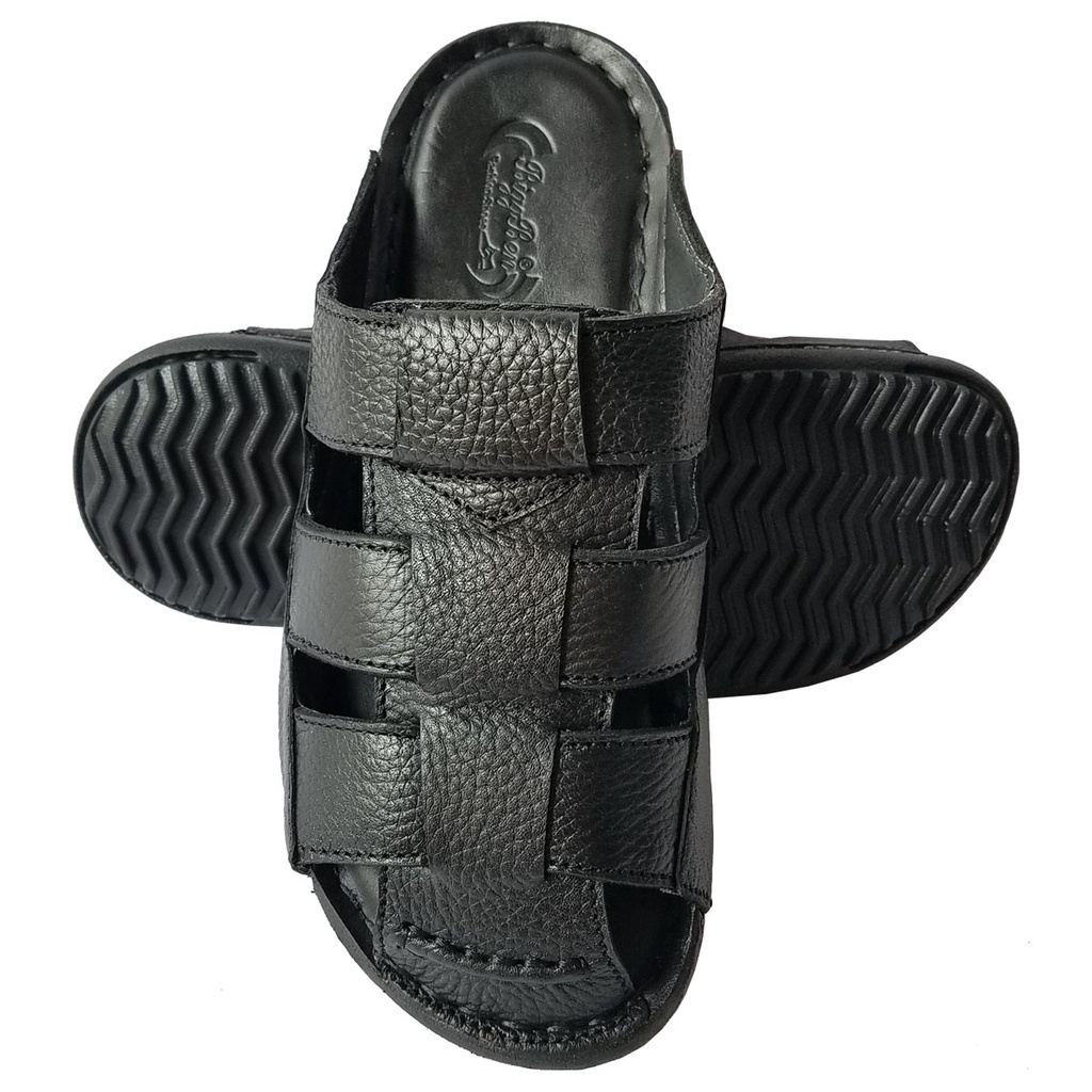 Dép Bít Mũi Nam Da Bò Thật BIGBEN Cao Cấp DN331