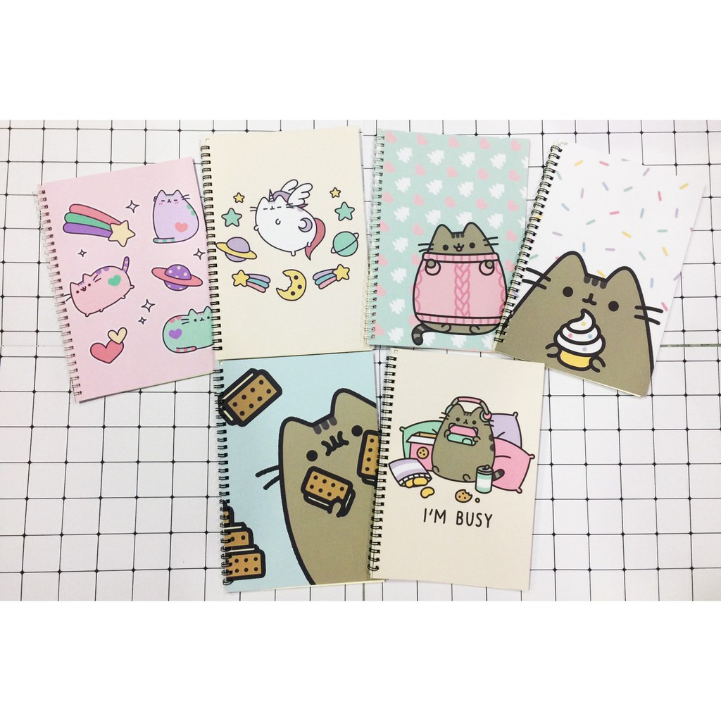 Sổ lò xo mèo pusheen SLX4 100 trang 14x20cm A5