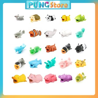 Phụ kiện bảo vệ đầu dây cáp hình động vật ngộ nghĩnh đáng yêu
