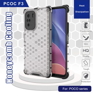 ốp điện thoại Nhựa Cứng Dạng Lưới Tỏa Nhiệt Cho Xiaomi Poco F3 X3 F2 M3 Pro PocoX3Pro PocoF3