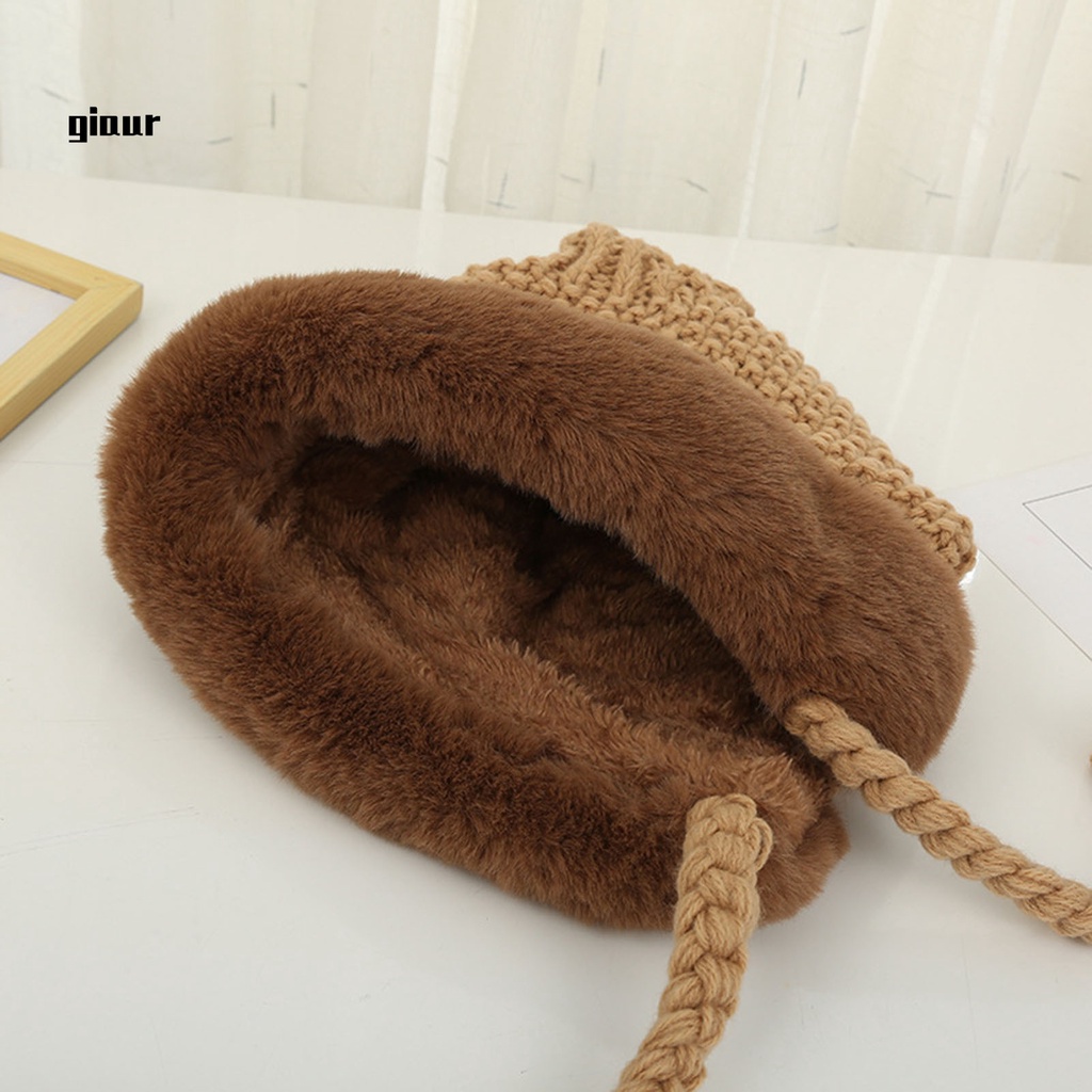 Mũ beanie dệt kim co giãn phối tai mèo dễ thương thời trang thu đông tùy chọn màu sắc