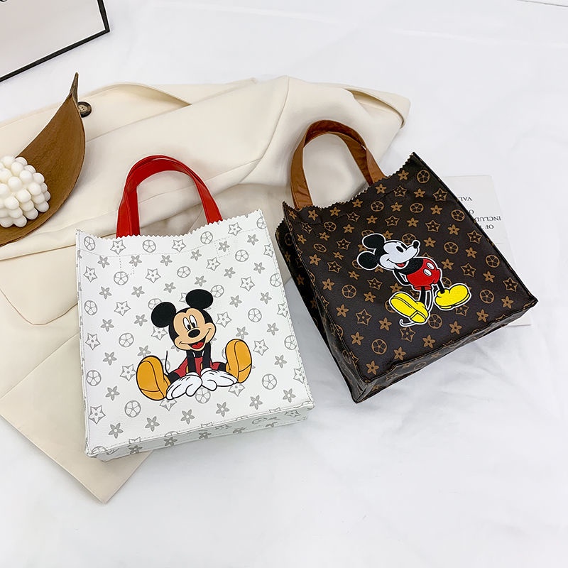 Túi Xách Tay Nữ In Hình Chuột Mickey Thời Trang