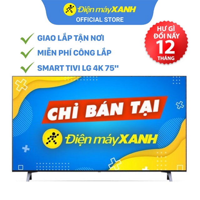 [FREESHIP] Smart Tivi NanoCell LG 4K 75 inch 75NANO75TPA
