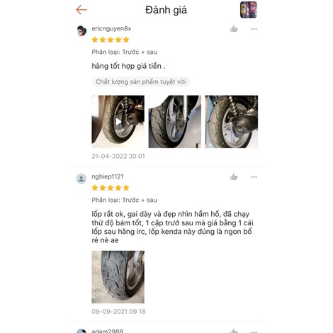 Lốp 120/80-16 chính hãng , Lốp Honda SH viêt , sh ý