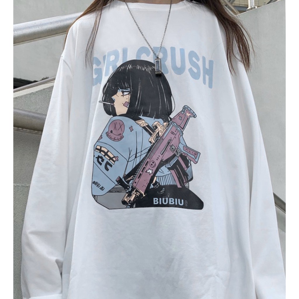 Áo thun tay dài form rộng BIUBIU NEKO.SG, Áo thun Streetwear Ulzzang SWT53