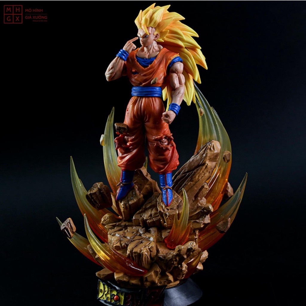 Mô hình Dragon Ball Songoku có đèn led ở base 2 đầu 2 tay thay thế, siêu chất cao 30cm , figure mô hình 7 viên ngọc rồng