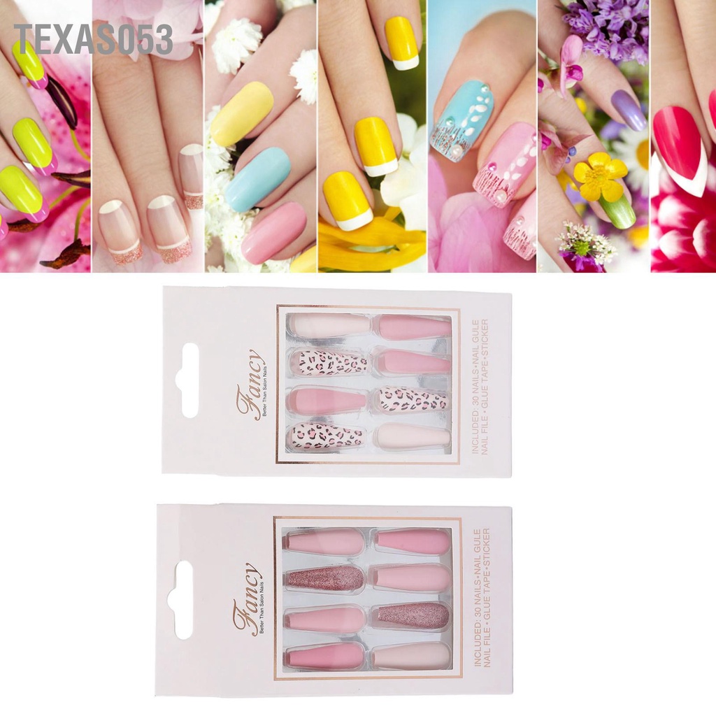 Bộ 30 Móng Tay Giả Che Phủ Toàn Diện Thời Trang