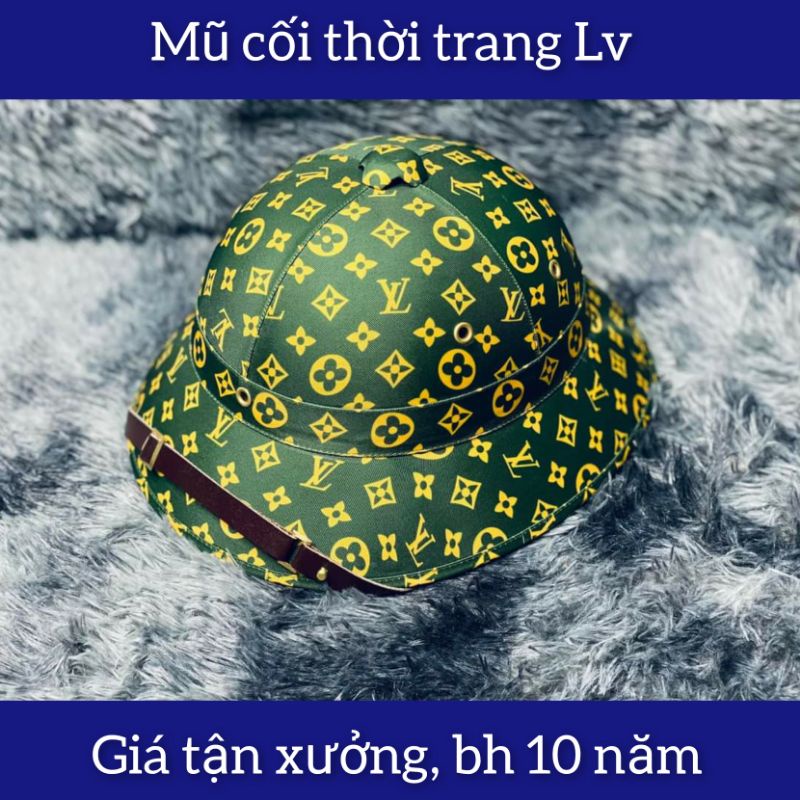 Mũ cối LV thời trang độc lạ, siêu cứng, cách nhiệt, không thấm nước
