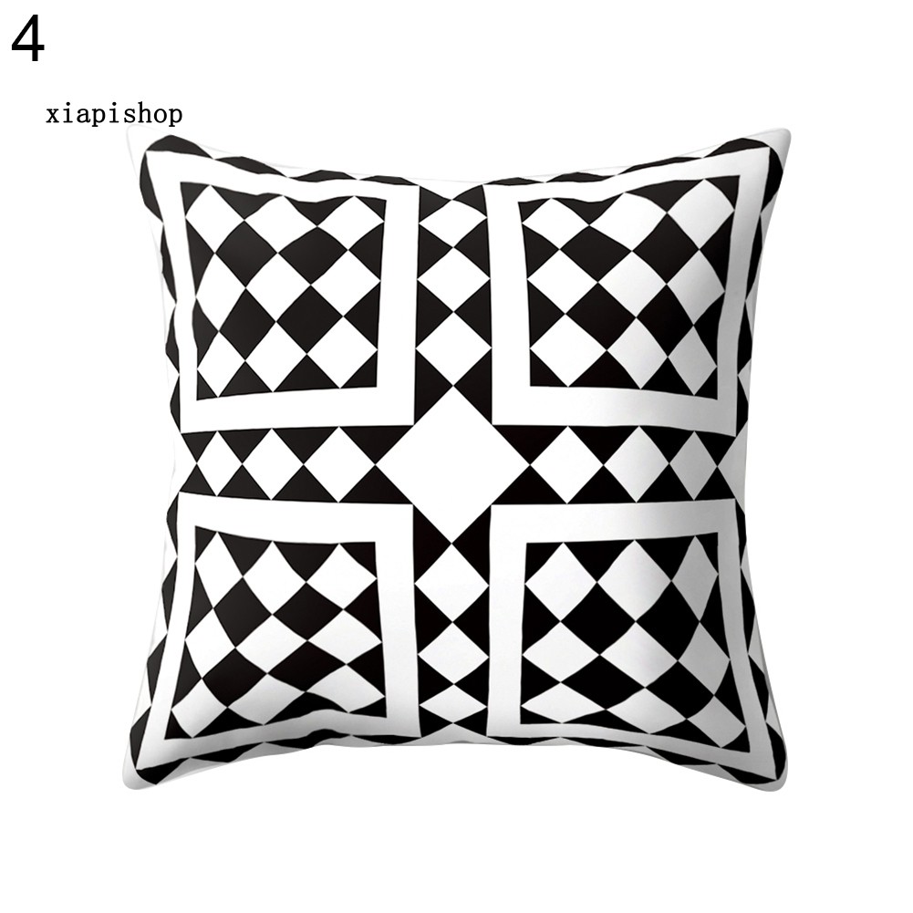 Áo gối sofa họa tiết hình học đơn giản cao cấp