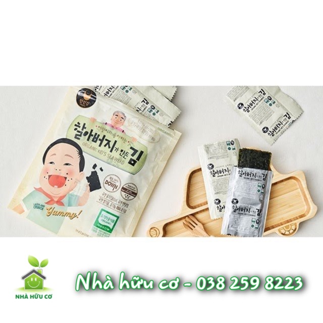 Rong biển hữu cơ ăn liền lợi khuẩn cho bé Manjun gói lớn 56gr - Date: 11/2022 - Nhà Hữu Cơ