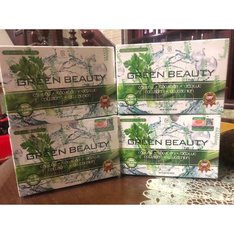 Nước ép cần tây Green Beauty giúp giảm cân cấp tốc đẹp da giữ dáng cân bằng nội tiết detox hiệu quả chính hãng 30 gói