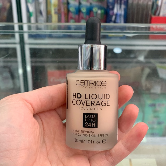 Kem Nền Che Phủ Hoàn Hảo Catrice Hd Liquid Coverage 30ml #010 light beige , #020 Rose Beige