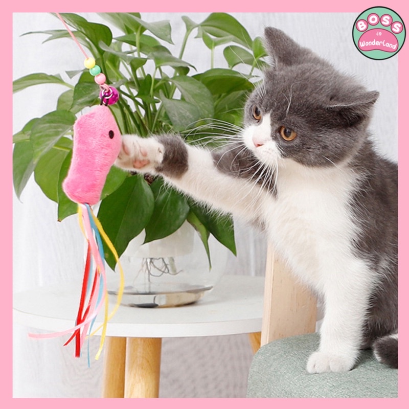 ĐỒ CHƠI CẦN CÂU LÔNG VŨ, CẦN CÂU CÁ CHO MÈO VỜN