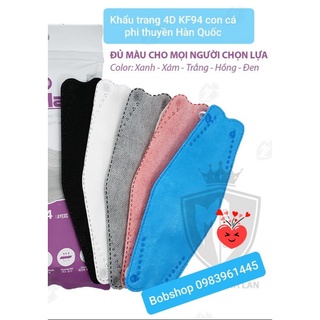 [Túi 5 chiếc] Khẩu trang 4D KF94 Hàn Quốc (khẩu trang con cá khẩu trang phi thuyền)