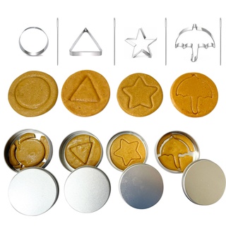 Kẹo Squid Game - Trò tách kẹo - Kẹo đường Dalgona kích thước chuẩn film siêu hấp dẫn - BAFABY