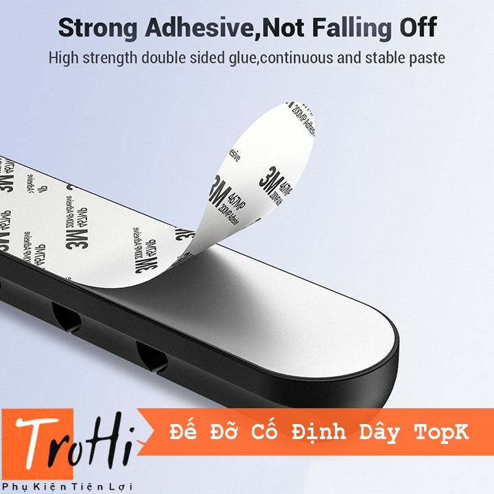 Đế Đỡ TopK Cố Định dây cáp sạc, tai nghe, dây điện, dây chuột có hỗ trợ miếng dán - Dụng Cụ Hỗ Trợ | BigBuy360 - bigbuy360.vn