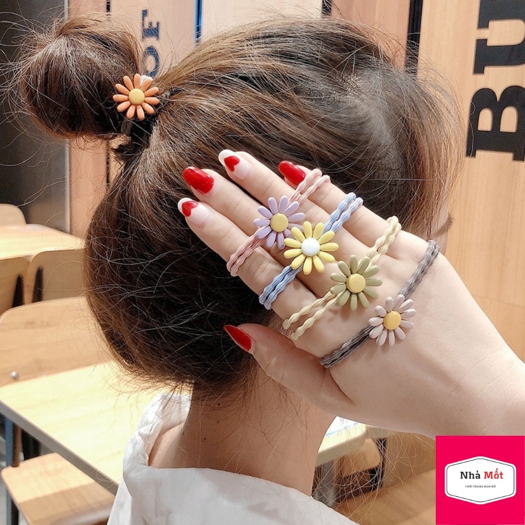 Dây Cột Tóc Hoa Cúc Họa Mi Hàn Quốc Siêu Hot Hit