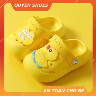 Dép sục trẻ em hình thú ngộ nghĩnh đi siêu êm  [DUCK BABY] sục crocs cho bé trai bé gái QUYÊN SHOES - H000006DUCK
