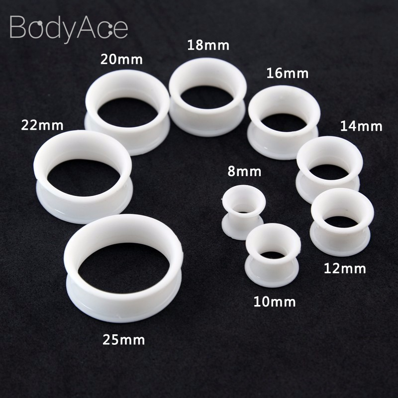 Khuyên Nong Tai Màu Hồng Bằng Silicon 3-25mm