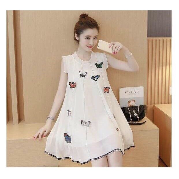ĐẦM SUÔNG CHIFFON KẾT BƯỚM