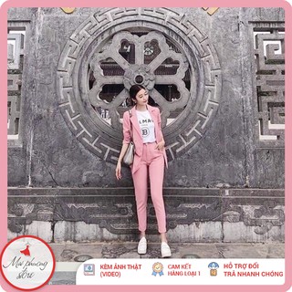 Set vest nữ dài hàn quốc brazer [hàng loại 1] video ảnh thật