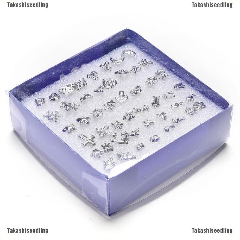 Bộ 24 Đôi Bông Tai Mạ Bạc Thời Trang