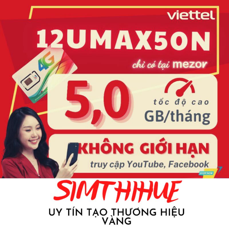 Sim Data Viettel 13 Tháng không giới hạn lưu lượng data tốc độ cao