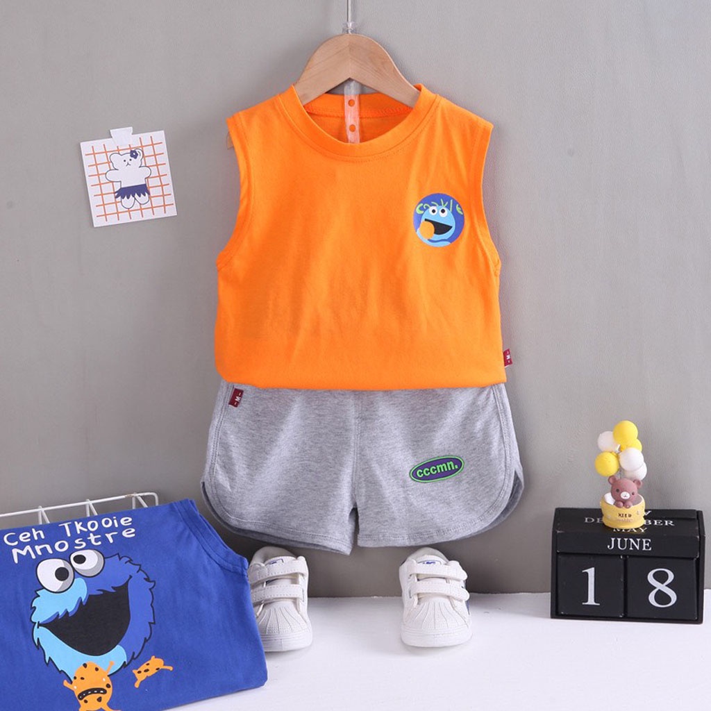Bộ Sát Nách Bé Trai, Bộ Cộc Tay Cho Bé In Chữ MNOSTRE Cho Bé Trai, Bé Gái Từ 7-25kg - LILA KIDS