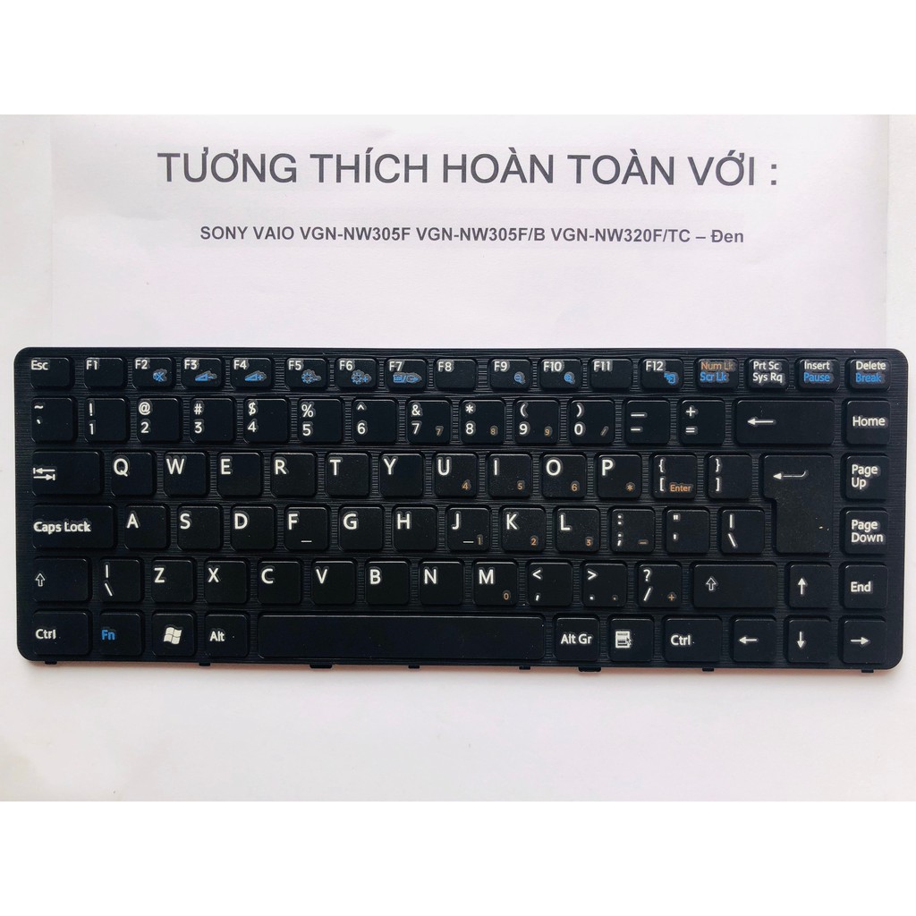 Bàn Phím Laptop SONY Vaio VGN-NW305F NW VGN-NW305F/B VNG-320F/TC Màu Đen Hàng Mới 100% Bảo Hành 12 Tháng Toàn Quốc