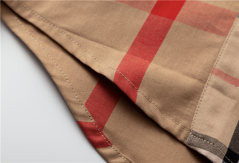 BURBERRY Áo sơ mi nam tay dài họa tiết ca rô thời trang