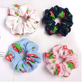 Cột tóc Scrunchies, dây buộc tóc, chun cột tóc hoa quả dễ thương (Fullbox)