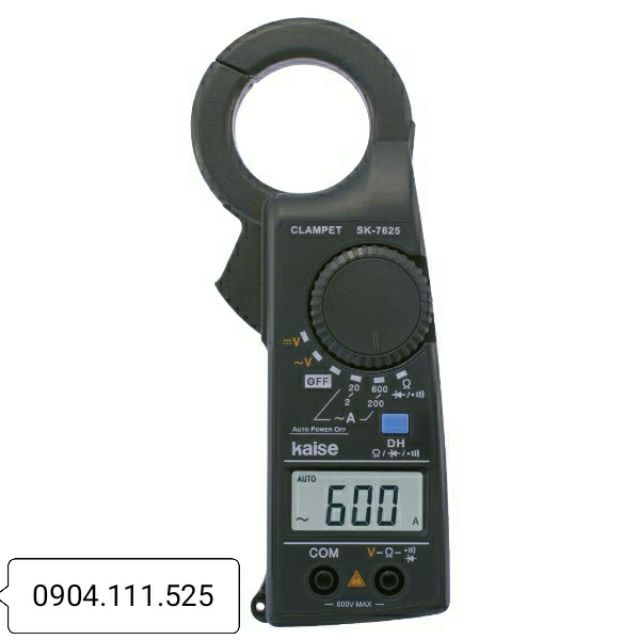 Ampe kìm đo dòng AC KAISE SK-7625 (600A)