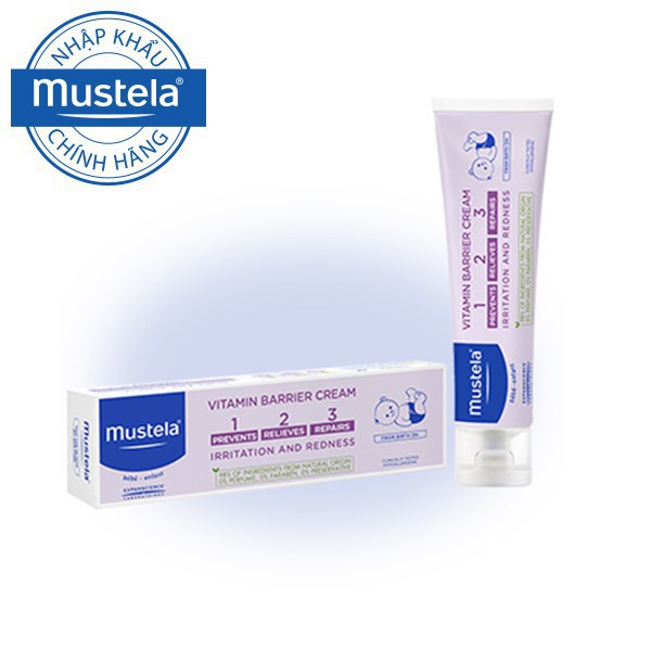 Kem hỗ trợ hăm tã cho trẻ sơ sinh & em bé Mustela Vitamin Barrier Cream 50ml