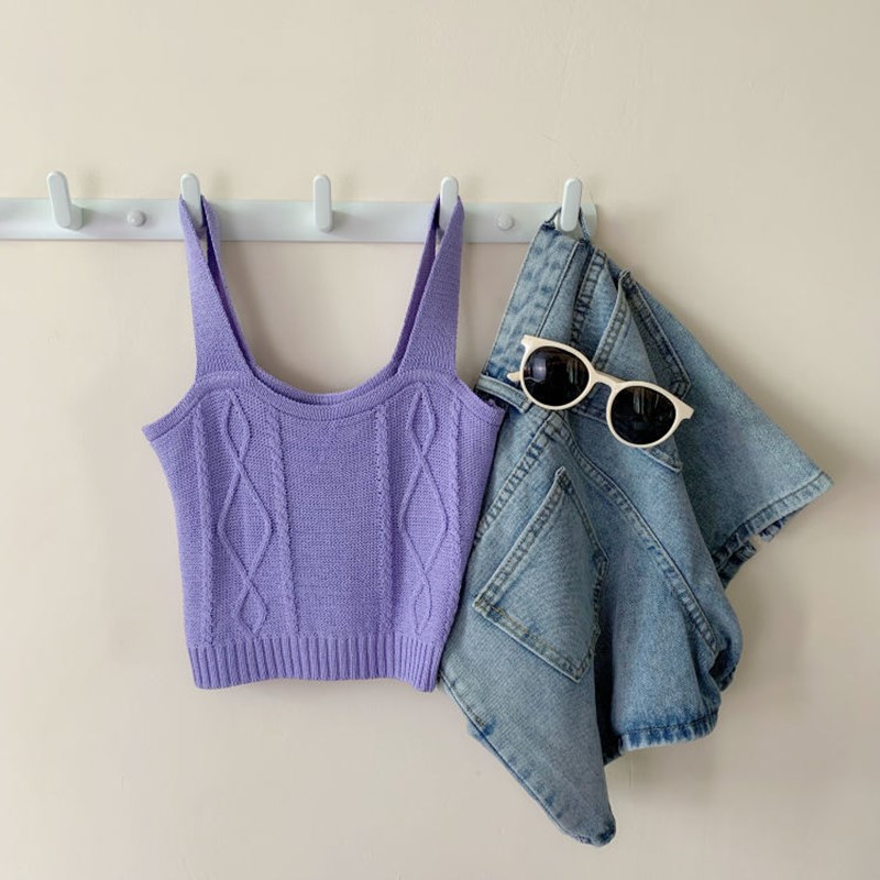 Sexy Two-Wire Knitted T-shirt