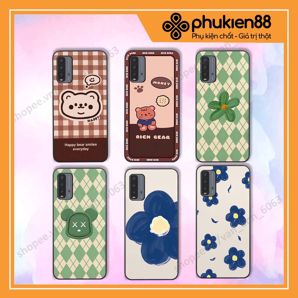 Ốp lưng Xiaomi Mi 8 SE / Mi 8 Lite in hình hoa, gấu rich bear nghệ thuật, thời trang