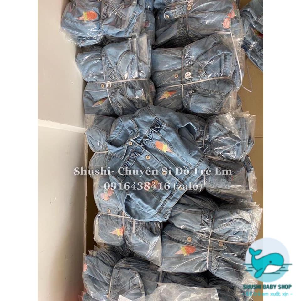Áo khoác jeans xuất dư cho bé gái Shushibaby
