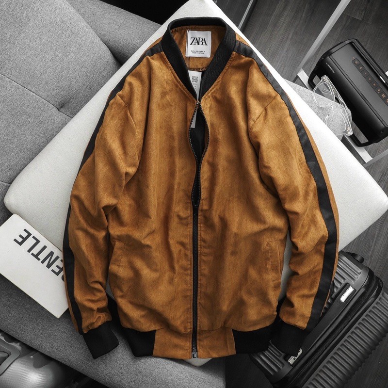 áo khoác nam bomber da lộn cao cấp hàng xuất khẩu zzarra | BigBuy360 - bigbuy360.vn