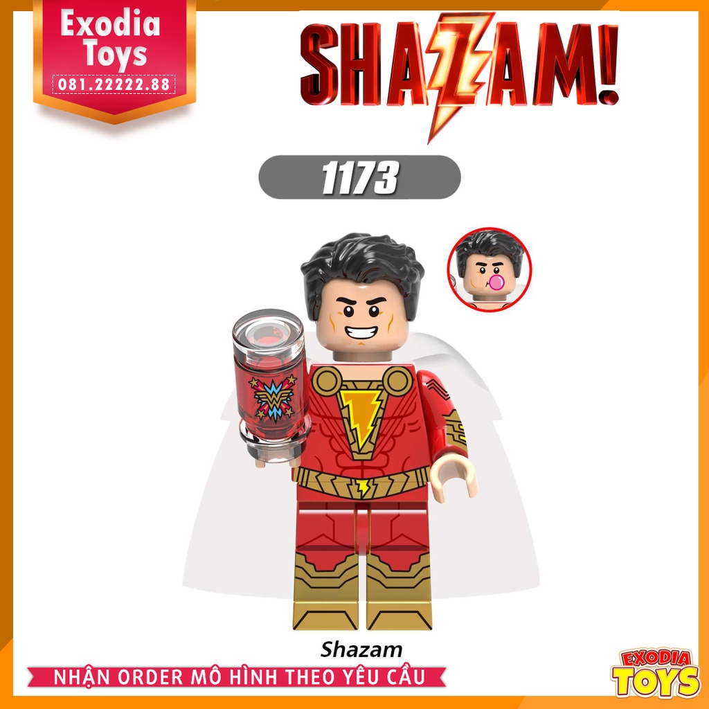 Xếp hình Minifigure DC Comics Siêu anh hùng Shazam! - Đồ Chơi Lắp Ghép Sáng Tạo - XINH X0247