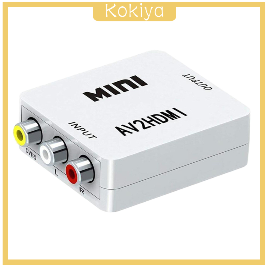 [KOKIYA]1080P CVBS to   Video Converter Box with USB Cable for HD TV Projector White