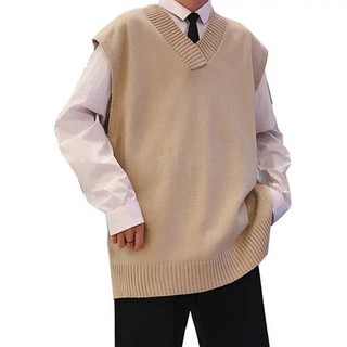 Áo Sweater Sát Nách Cổ Chữ V 3 Màu Tùy Chọn Hợp Thời Trang Dành Cho Nam Giới